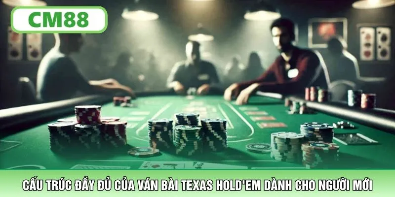Cấu trúc đầy đủ của ván bài Texas Hold'em dành cho người mới